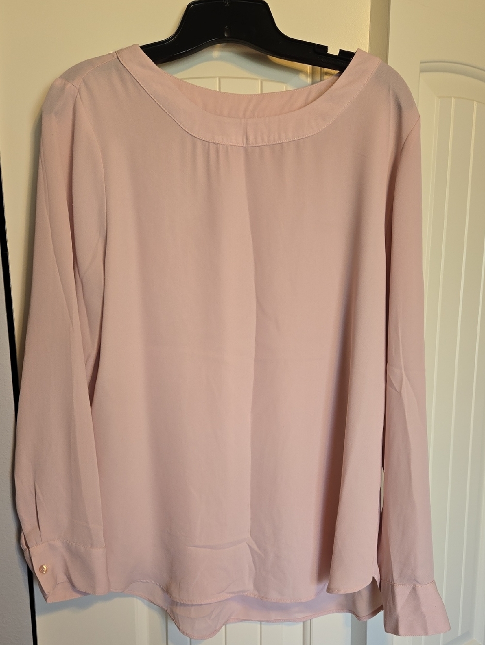 Banana Republic Pale Pink Long-Sleeve Blouse